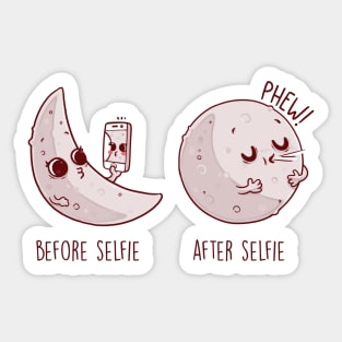 Before and After Selfie Sticker